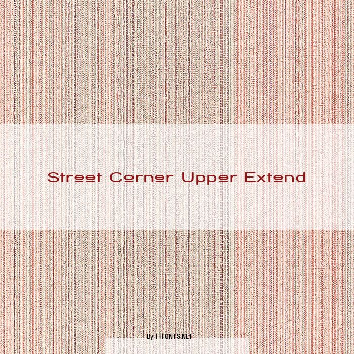 Street Corner Upper Extend example